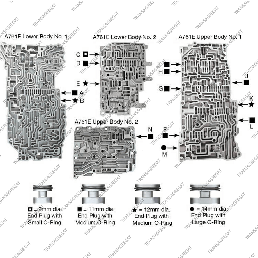 Комплект заглушек гидравлического блока управления
