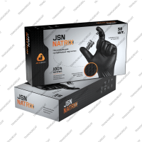 Перчатки одноразовые нитриловые JSN NATRIX (размер XL, 50шт., черные)