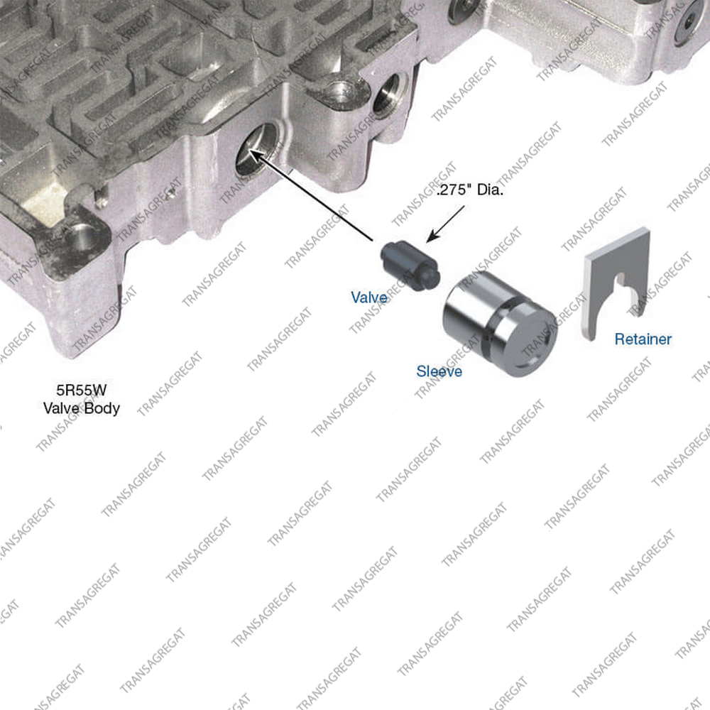 Клапан регулировки блокировки гидротрансформатора плунжерный (ремонтный)