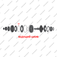 Уплотнительное кольцо малого поршня ведущего шкива (112x107x2.3)